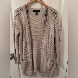 Beige knit cardigan